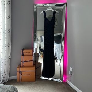 david meister black dress